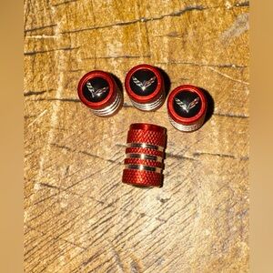 New Corvette valve stem tire caps‎